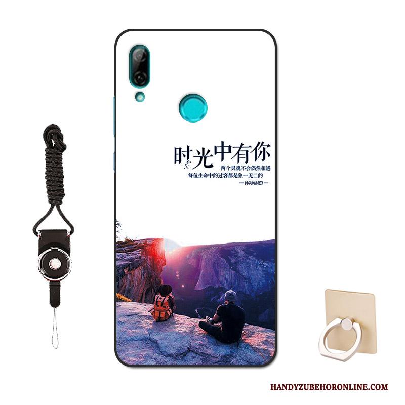 Huawei P Smart 2019 Hoesje Patroon Zacht Mode Trendy Merk Zwart Anti-fall Skärmskydd