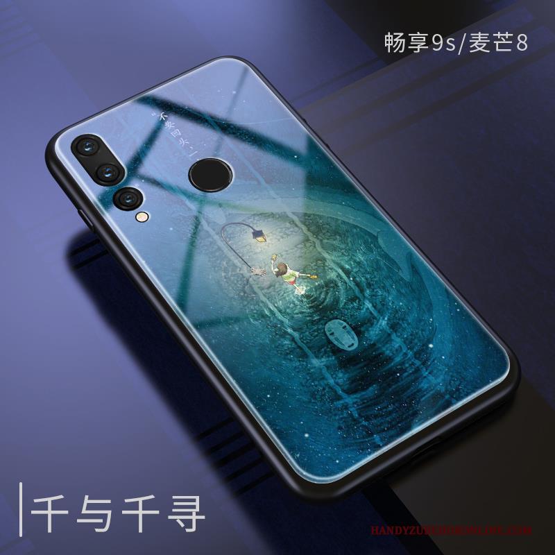 Huawei P Smart+ 2019 Hoesje Siliconen Bescherming Glas Groen Mooie Spiegel Trendy Merk