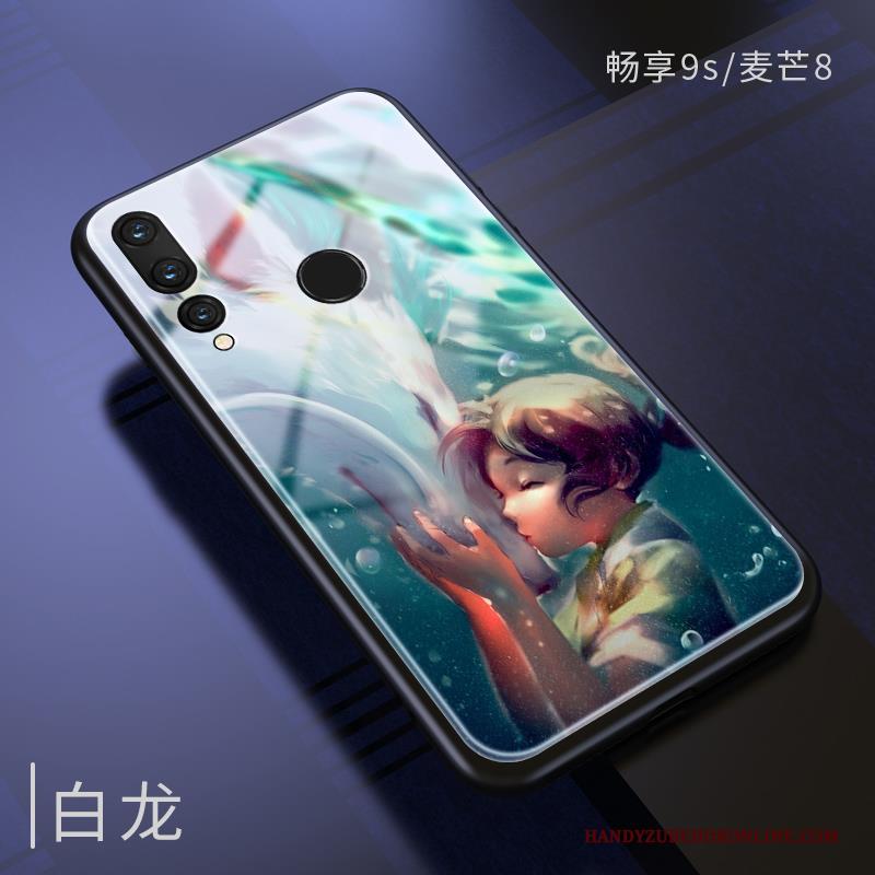 Huawei P Smart+ 2019 Hoesje Siliconen Bescherming Glas Groen Mooie Spiegel Trendy Merk