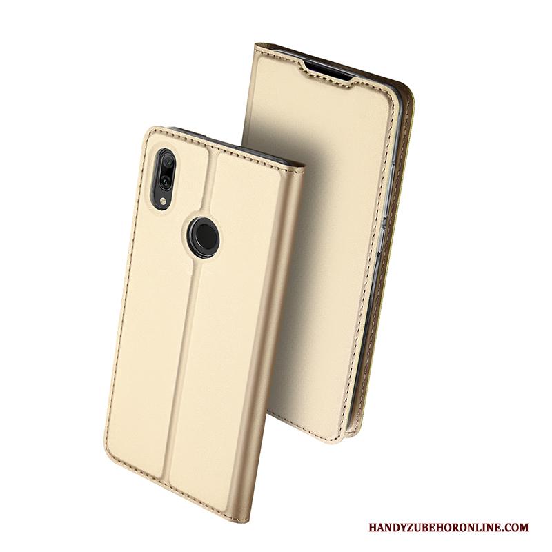 Huawei P Smart 2019 Zacht Hoesje Bedrijf Anti-fall Leren Etui Mobiele Telefoon Zwart