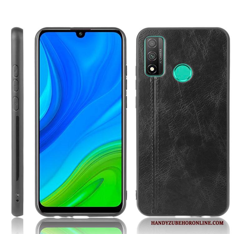 Huawei P Smart 2020 Bescherming Hard All Inclusive Hoesje Zwart Leer Telefoon