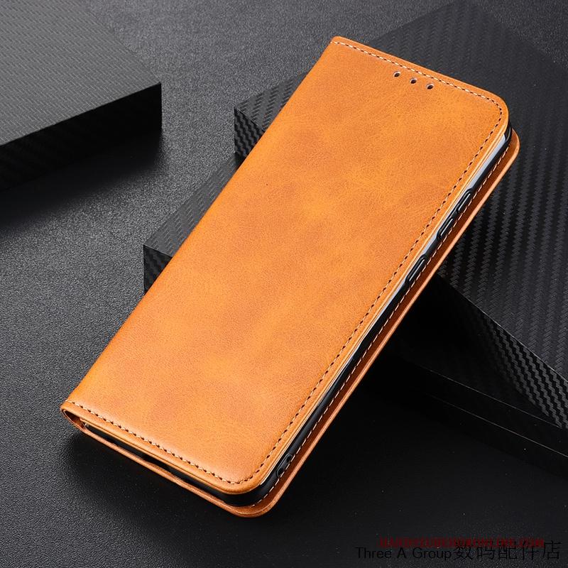 Huawei P Smart 2020 Hoesje Telefoon Folio Bruin Eenvoudige Vintage Kaart Bescherming