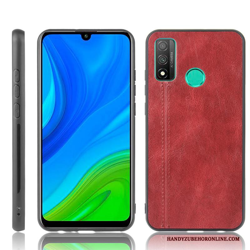 Huawei P Smart 2020 Leer Hard Patroon Koe Hoes Bescherming Hoesje