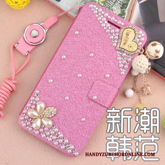 Huawei P Smart+ Bescherming Hoesje Folio Rood Telefoon Mobiele Telefoon Leren Etui