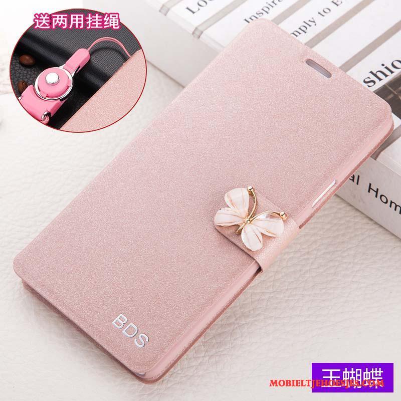 Huawei P Smart Bescherming Rood Leren Etui Folio Skärmskydd Hoesje Telefoon Hanger