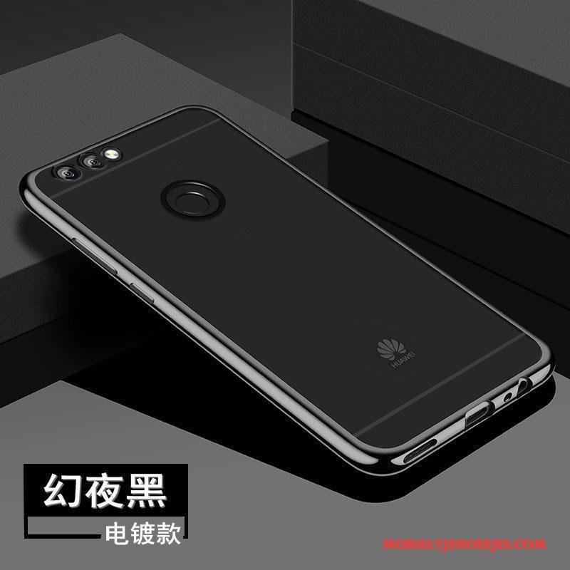 Huawei P Smart Blauw Zacht Anti-fall Siliconen Hoesje Telefoon Doorzichtig Bescherming