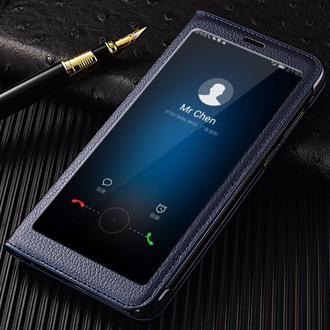 Huawei P Smart Clamshell All Inclusive Windows Hoesje Telefoon Leren Etui Rose Goud Bescherming