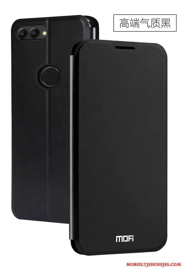 Huawei P Smart Hoes Bescherming Goud Hoesje Telefoon Mobiele Telefoon Clamshell Leren Etui