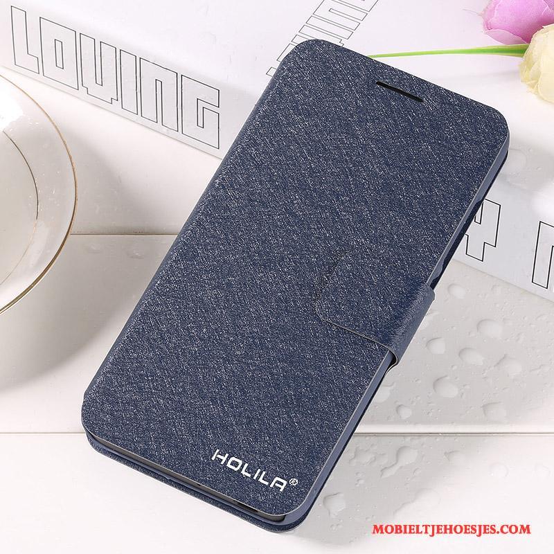 Huawei P Smart Hoes Hoesje Telefoon Folio Leren Etui Anti-fall Lichtblauw Bescherming