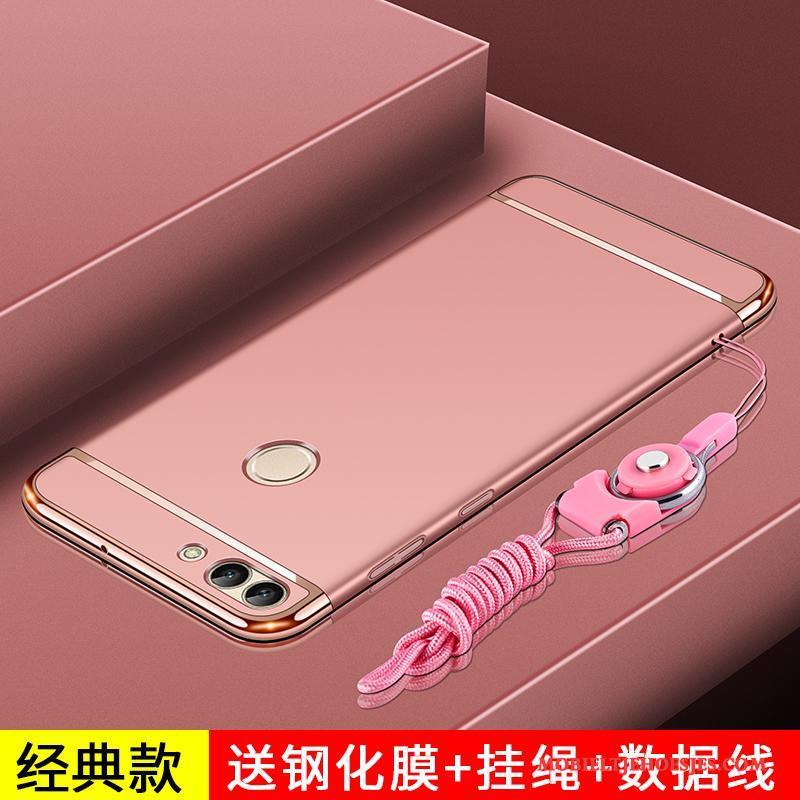 Huawei P Smart Hoes Magnetisch Anti-fall Scheppend Hoesje Telefoon Hard Roze