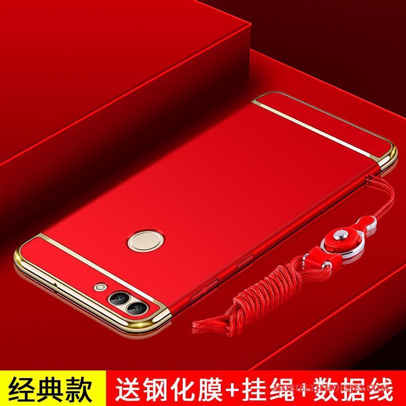 Huawei P Smart Hoes Magnetisch Anti-fall Scheppend Hoesje Telefoon Hard Roze
