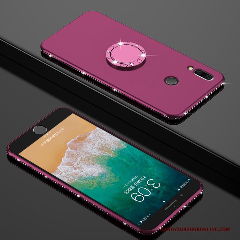 Huawei P Smart+ Hoes Purper Siliconen Zacht Dun Hoesje Telefoon Bescherming