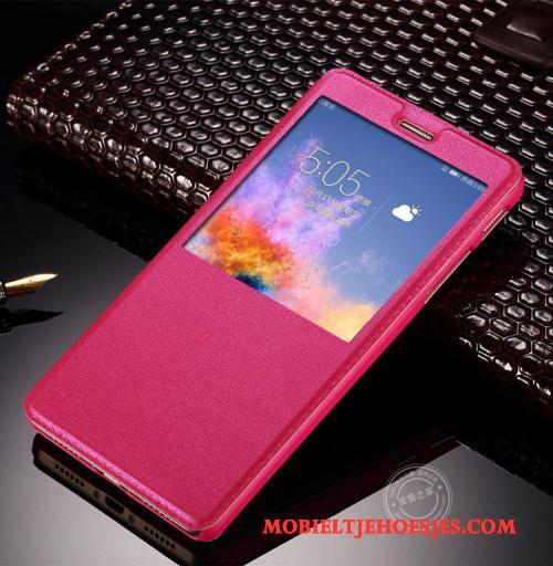 Huawei P Smart Hoesje Bescherming Mobiele Telefoon Hoes Leren Etui Goud Anti-fall Clamshell