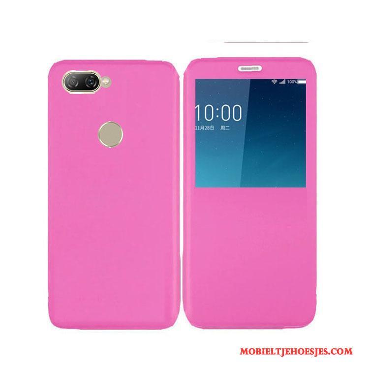 Huawei P Smart Hoesje Blauw Clamshell Mobiele Telefoon Anti-fall Leren Etui