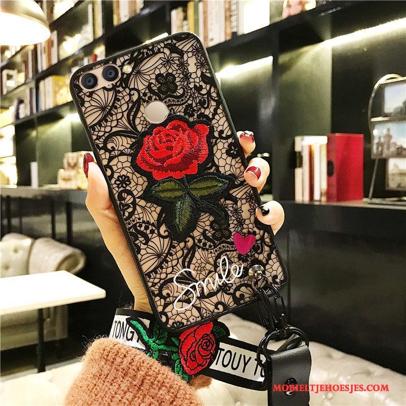 Huawei P Smart Hoesje Bloemen Trend Zacht Bescherming Siliconen Hoes Anti-fall