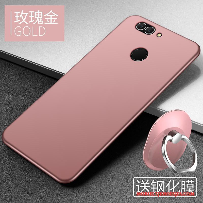 Huawei P Smart Hoesje Schrobben Hoes Siliconen Trend Anti-fall Roze Dun