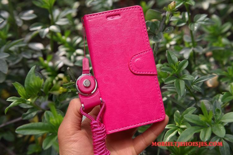 Huawei P Smart Hoesje Telefoon Hanger Siliconen Folio Bescherming Leren Etui Zacht