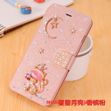 Huawei P Smart Hoesje Telefoon Roze Anti-fall Leren Etui Clamshell Bescherming