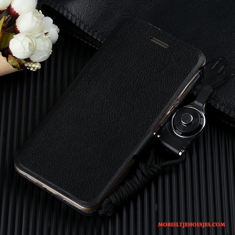 Huawei P Smart Leren Etui Anti-fall Hoesje Telefoon Hanger Siliconen All Inclusive Bescherming