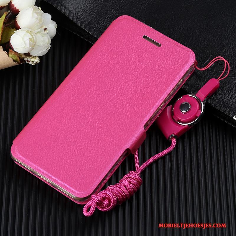 Huawei P Smart Leren Etui Anti-fall Hoesje Telefoon Hanger Siliconen All Inclusive Bescherming