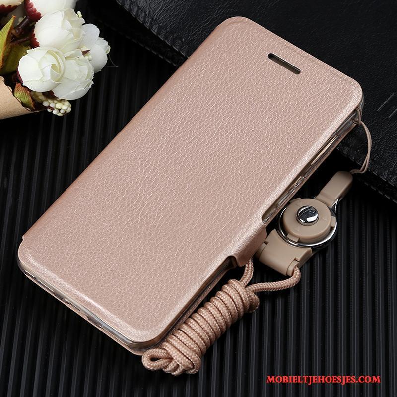 Huawei P Smart Leren Etui Anti-fall Hoesje Telefoon Hanger Siliconen All Inclusive Bescherming