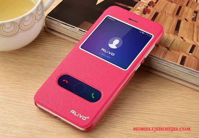 Huawei P Smart Leren Etui Hoesje Telefoon Bescherming Clamshell