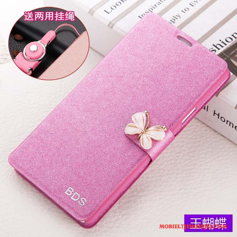 Huawei P Smart Leren Etui Roze Anti-fall Hoesje Folio Bescherming Telefoon