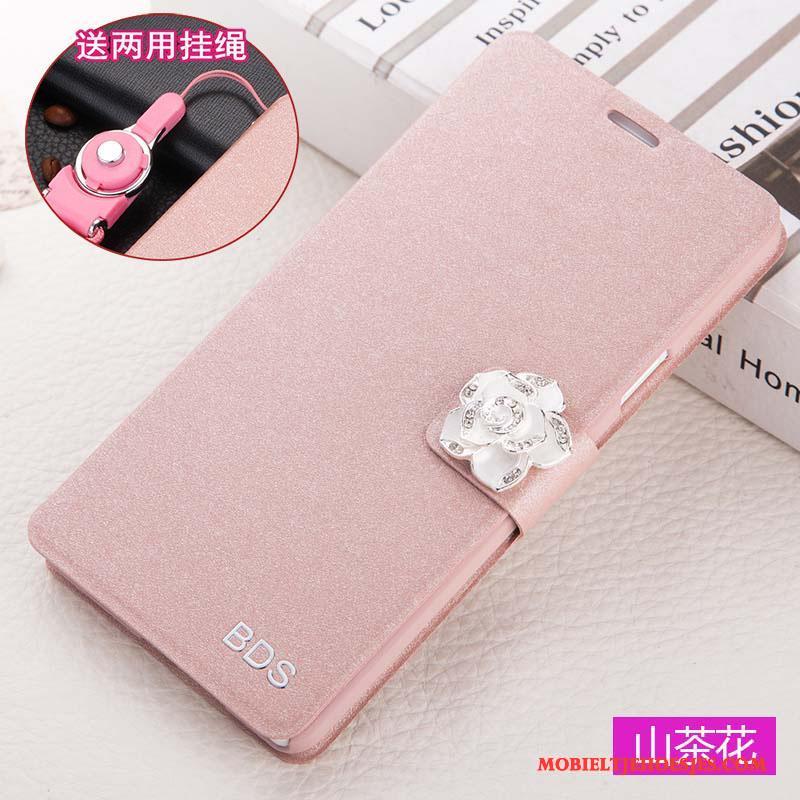 Huawei P Smart Leren Etui Roze Anti-fall Hoesje Folio Bescherming Telefoon