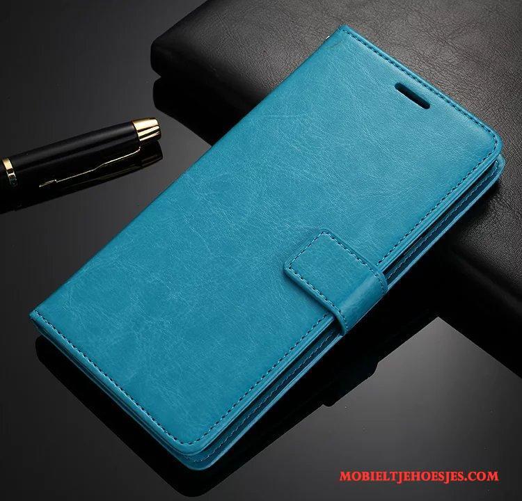 Huawei P Smart Lichtblauw Bescherming Folio Anti-fall All Inclusive Hoesje Telefoon Leren Etui