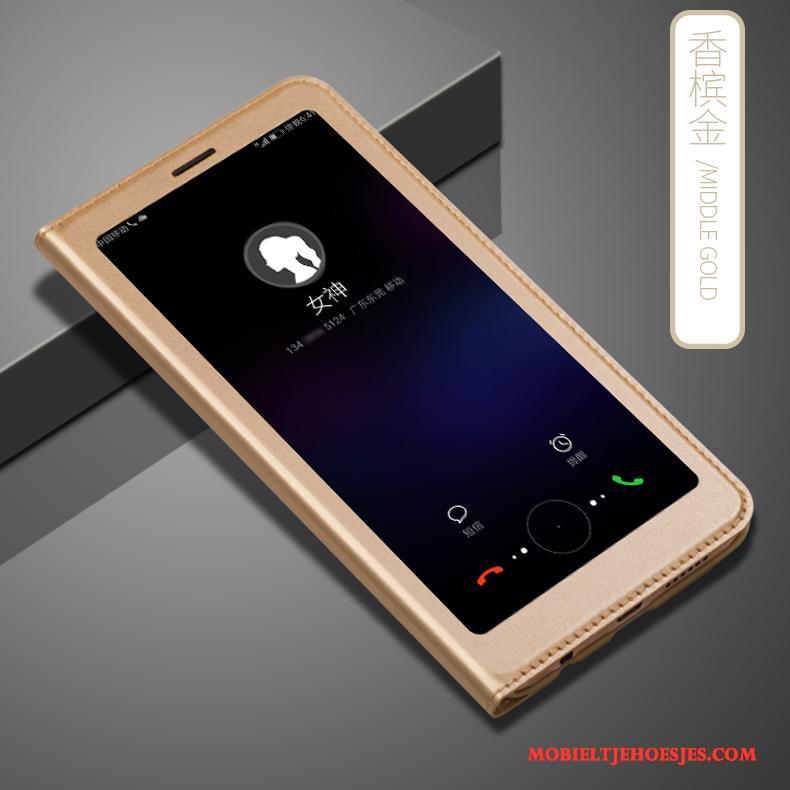 Huawei P Smart Mobiele Telefoon Hoesje Anti-fall Rood Clamshell Leren Etui Bescherming