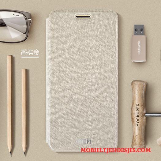 Huawei P Smart Purper All Inclusive Folio Hoesje Telefoon Bescherming Leren Etui Zacht