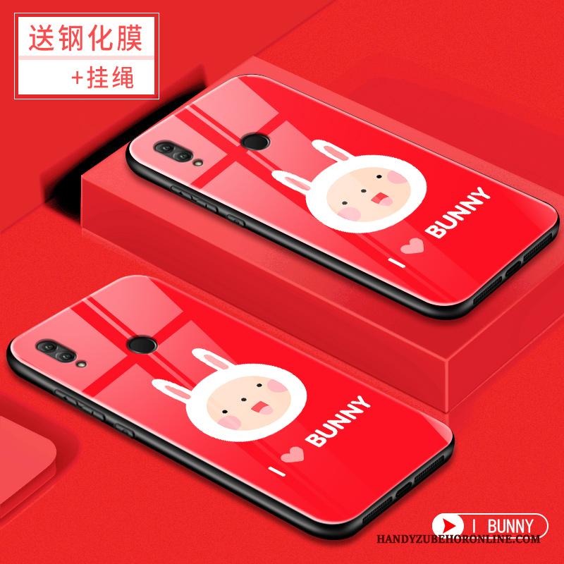 Huawei P Smart+ Rood Bescherming Siliconen Hoes Mobiele Telefoon Anti-fall Hoesje Telefoon