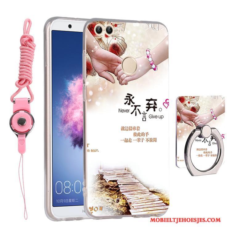 Huawei P Smart Roze Siliconen Hoesje Telefoon Anti-fall