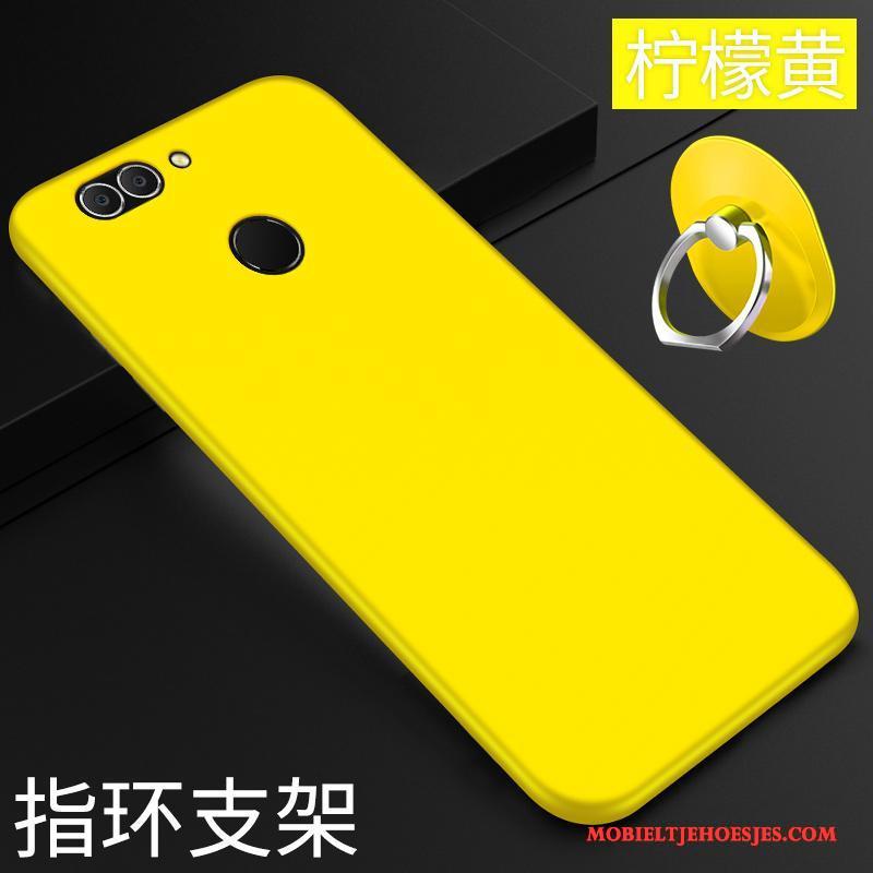 Huawei P Smart Schrobben Geel Lichte En Dun Hoesje Telefoon Bescherming Anti-fall Persoonlijk