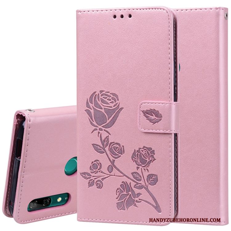 Huawei P Smart Z Hoesje Telefoon Roze Leren Etui