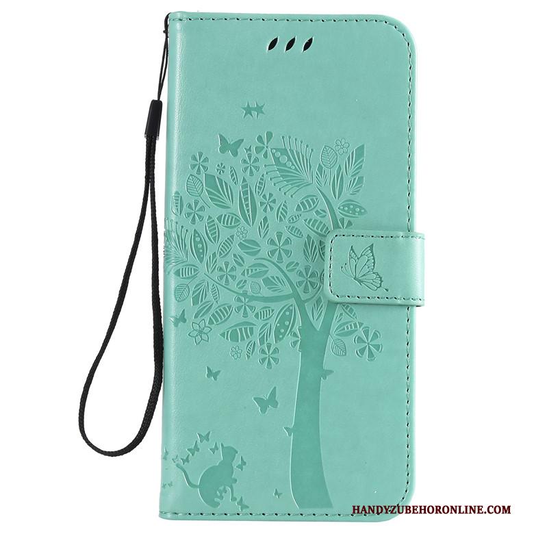 Huawei P Smart Z Leren Etui Bescherming Folio Anti-fall Hoesje Telefoon Blauw Zacht