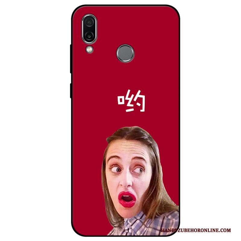 Huawei P Smart+ Zacht Anti-fall Hoesje Grijs Siliconen Lovers Grappig