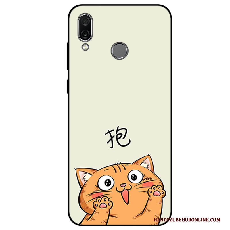 Huawei P Smart+ Zacht Anti-fall Hoesje Grijs Siliconen Lovers Grappig