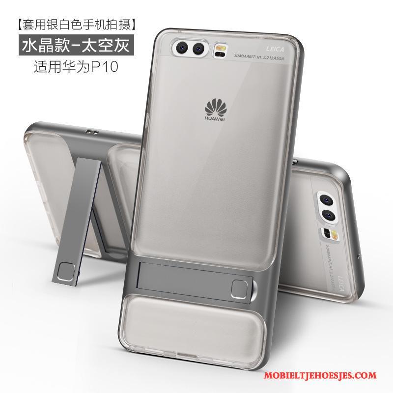 Huawei P10 Bescherming Anti-fall Hoes Scheppend Hoesje Telefoon Roze Zacht