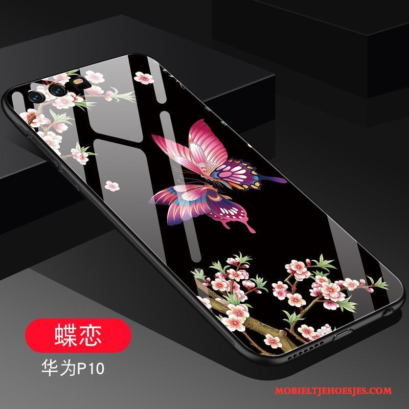 Huawei P10 Bescherming Hoesje Telefoon Siliconen Zwart All Inclusive Trend Anti-fall