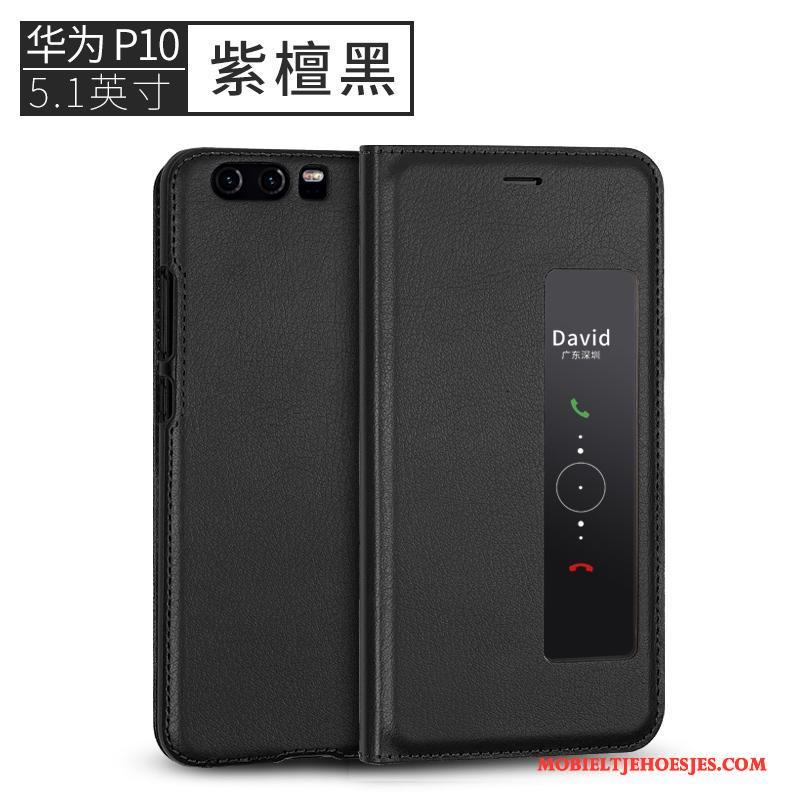 Huawei P10 Blauw All Inclusive Leren Etui Hoesje Telefoon Clamshell Anti-fall