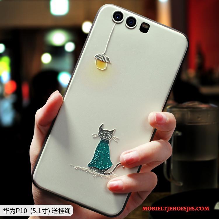 Huawei P10 Dun Persoonlijk Hoesje Telefoon Kunst Eenvoudige Zacht Wit