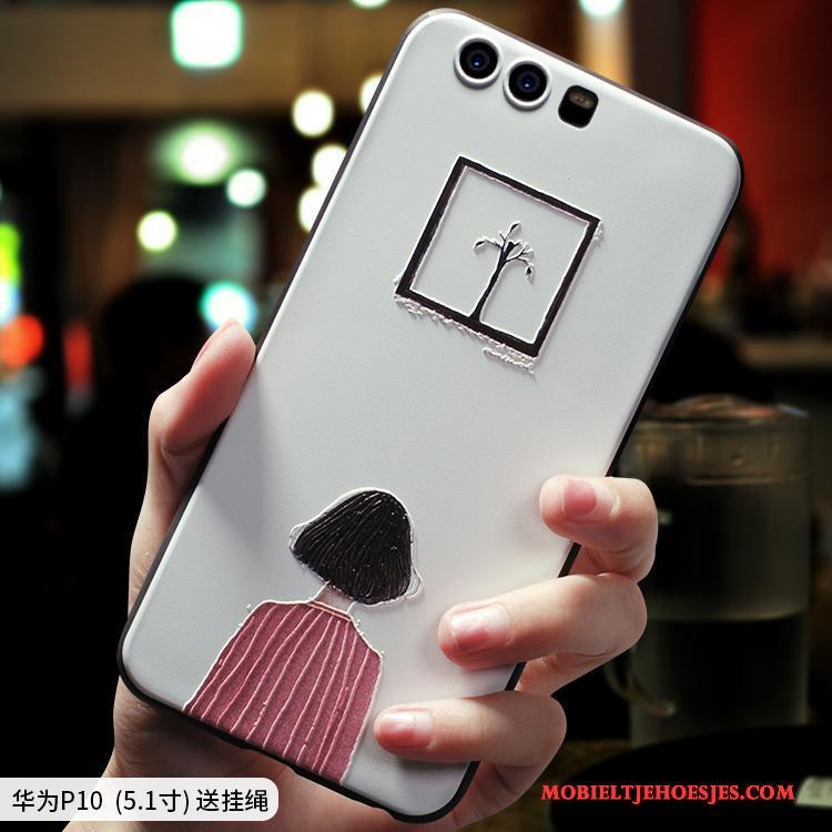 Huawei P10 Dun Persoonlijk Hoesje Telefoon Kunst Eenvoudige Zacht Wit