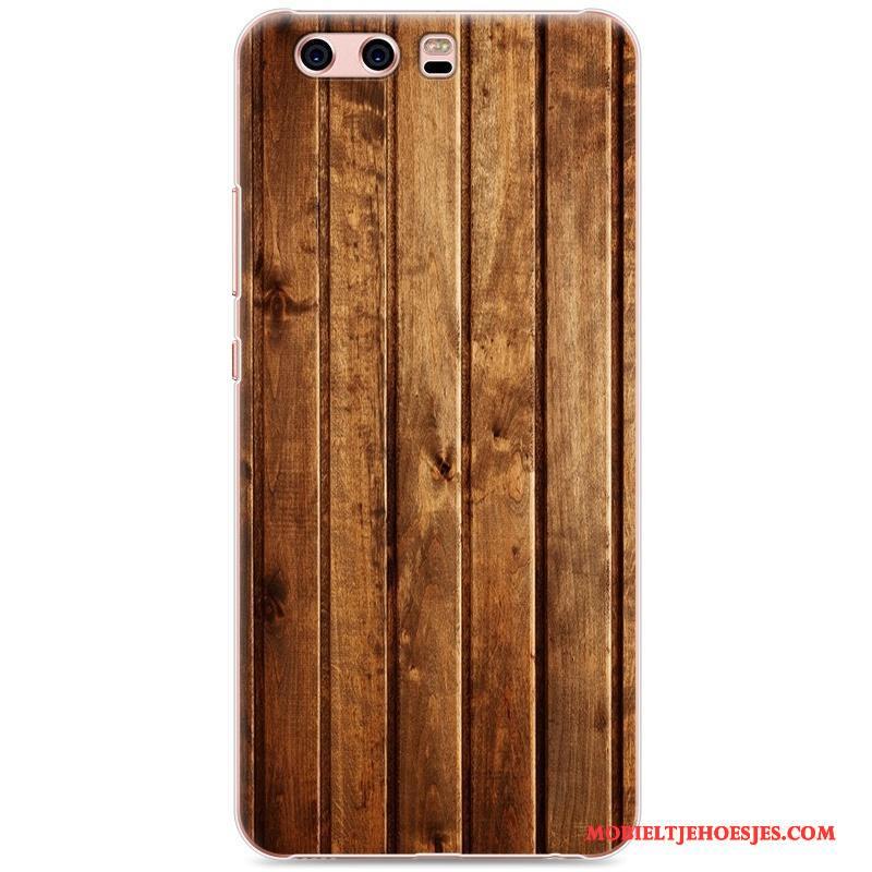 Huawei P10 Hard Hoes Geschilderd Hoesje Telefoon Scheppend Bescherming Hout