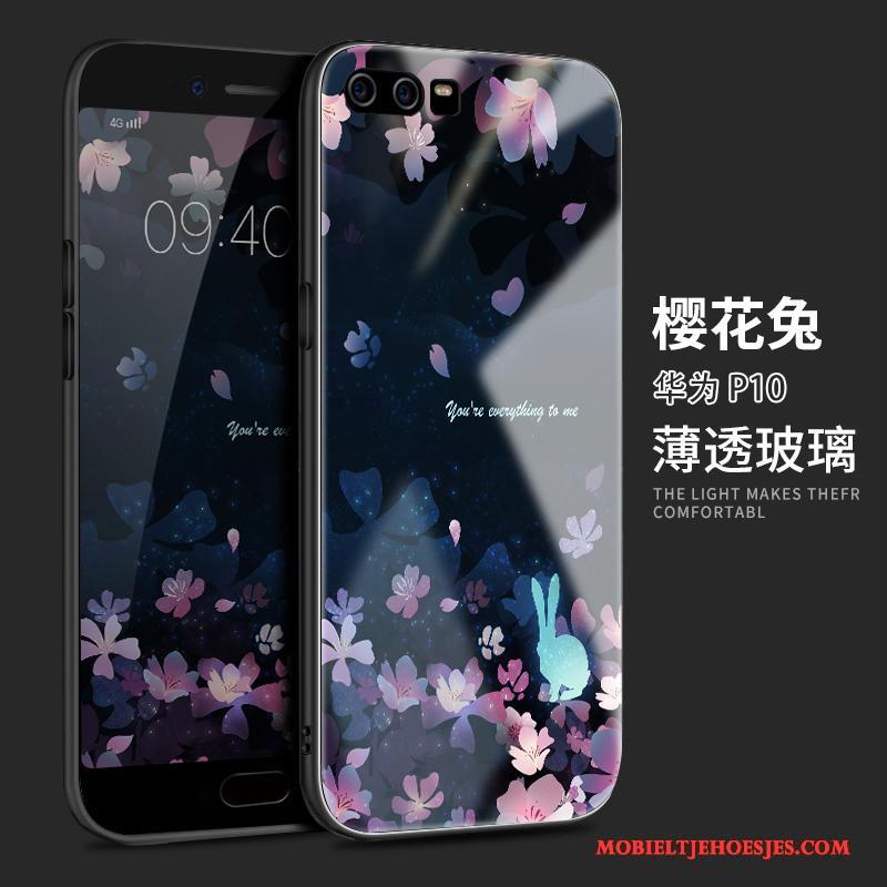 Huawei P10 Hoes Bescherming Trendy Merk Hoesje Telefoon Siliconen Purper Anti-fall
