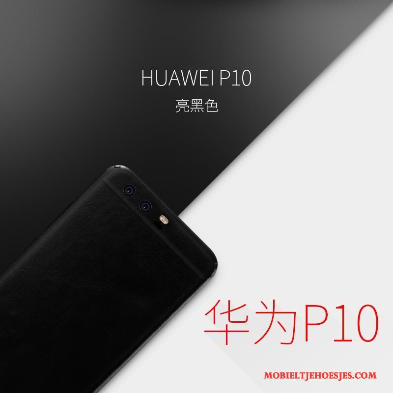 Huawei P10 Hoes Rood Hoesje Telefoon Skärmskydd Leren Etui Dun Bescherming