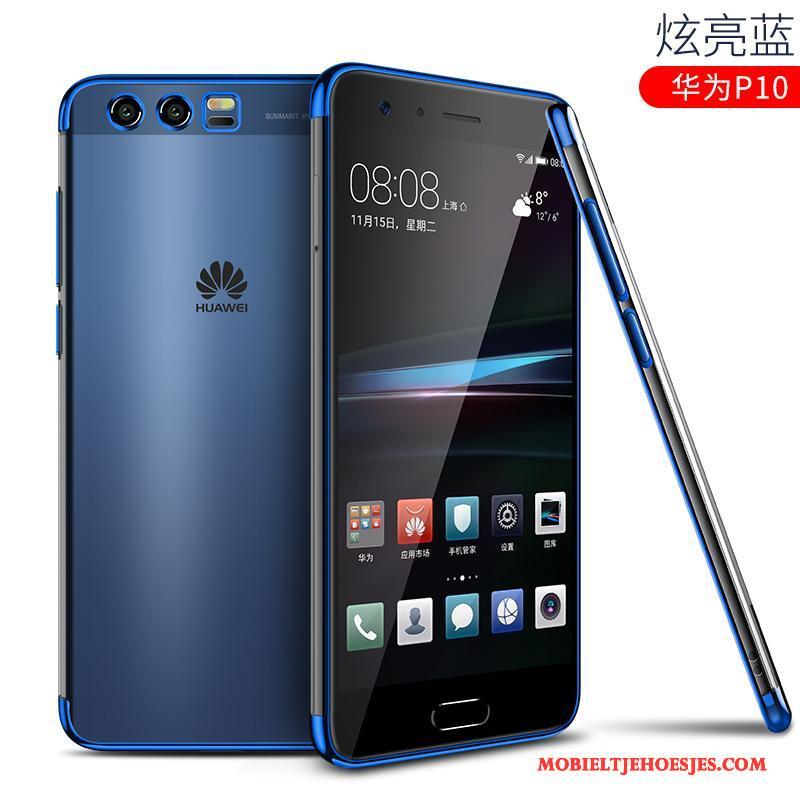 Huawei P10 Hoes Siliconen Scheppend Blauw Hoesje Telefoon Persoonlijk All Inclusive