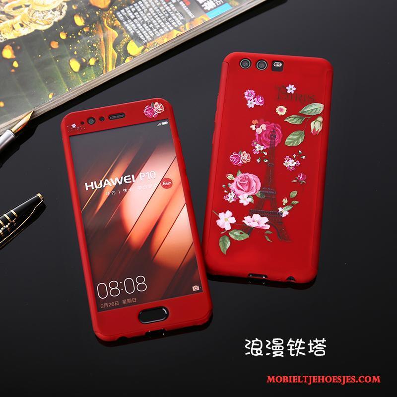 Huawei P10 Lichtblauw Bescherming Hoes Pu Hard All Inclusive Hoesje Telefoon