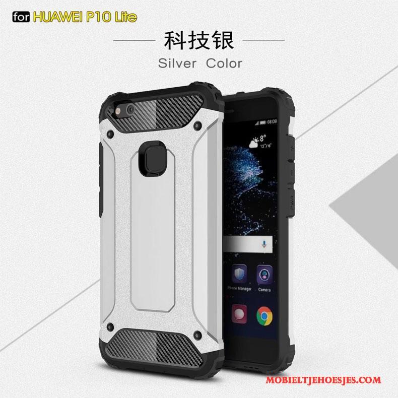 Huawei P10 Lite Hoesje Telefoon Anti-fall Siliconen Gasbag Groen Metaal All Inclusive