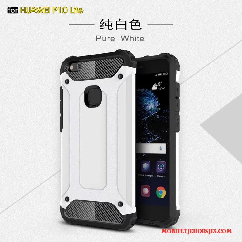 Huawei P10 Lite Hoesje Telefoon Anti-fall Siliconen Gasbag Groen Metaal All Inclusive